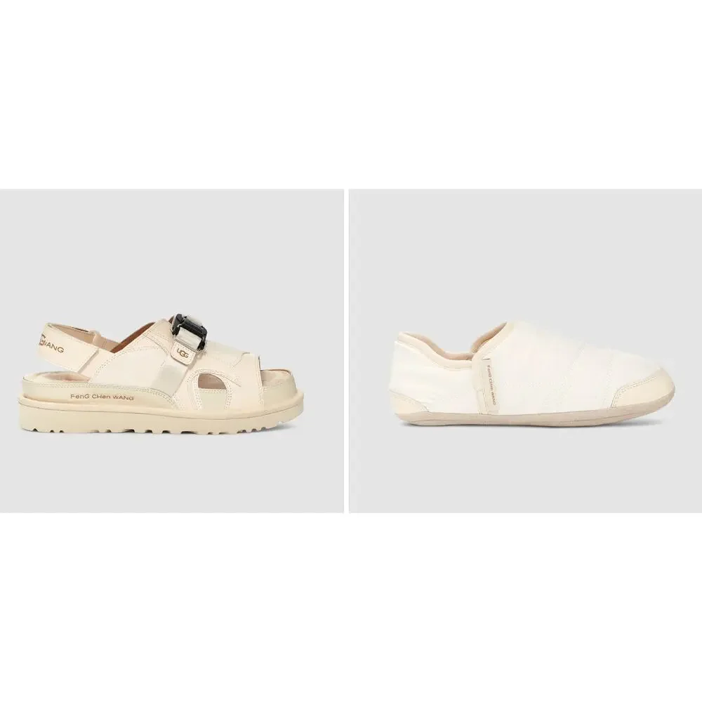 UGG X Feng Chen Wang Tasman Cream Slipper Leather Suede Mens 7 Womens 8 New
